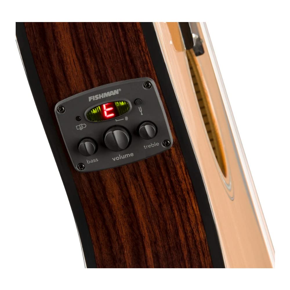 Fender CN-140SCE Thinline Concert Nylon String Acoustic Guitar, with 2-Year Warranty, Natural, with Case